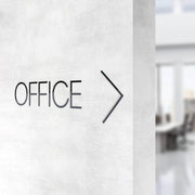 Office Sign: Acrylic Door Letters — "Thin" Design (price for one symbol)